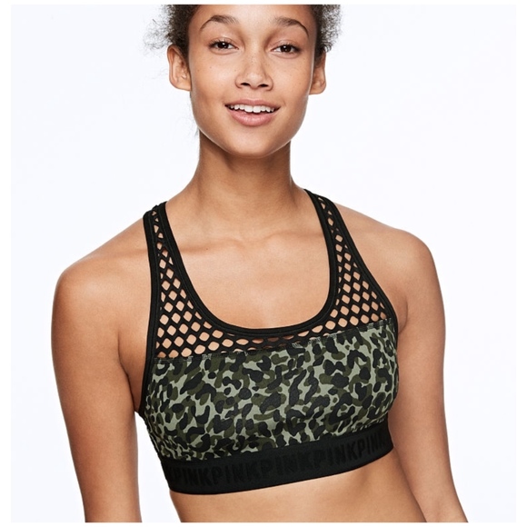 PINK Victoria's Secret Other - NWT PINK Ultimate Camo Sports Bra Mesh M